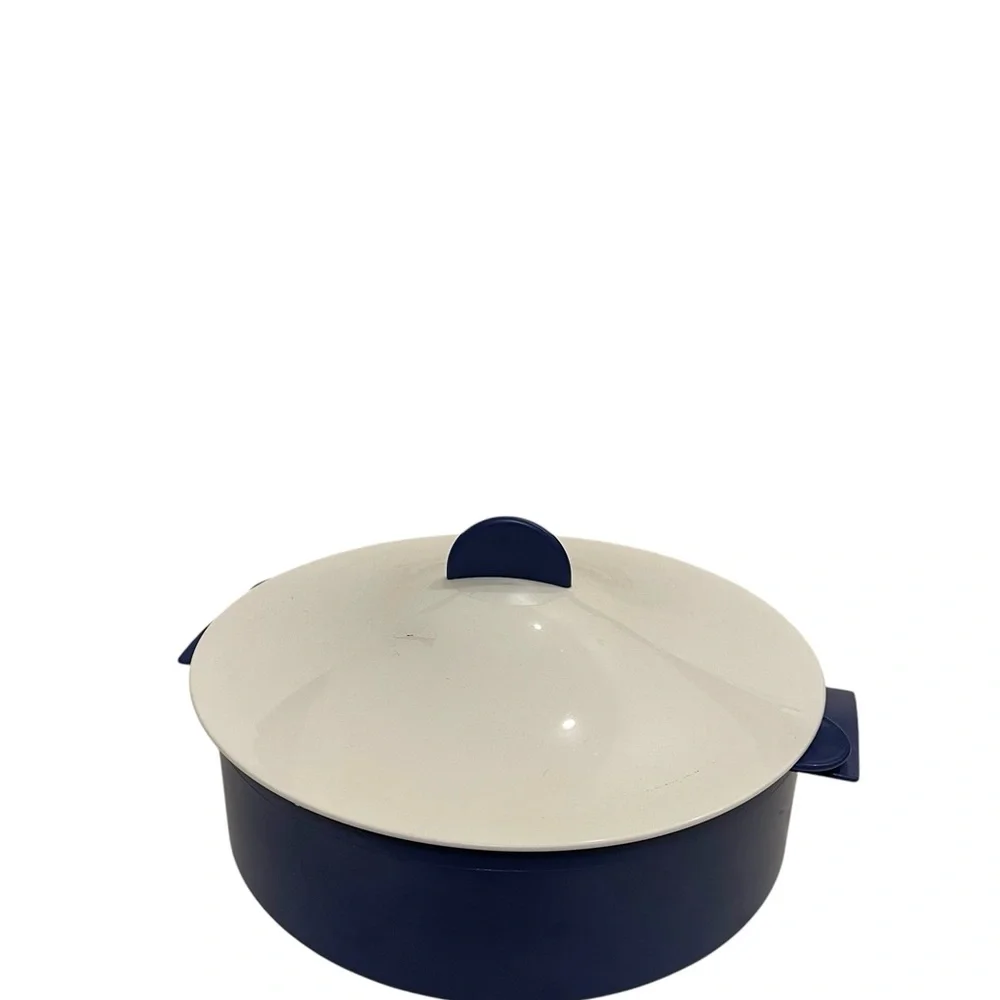 Tupperware Blue Microwave Vegetable Steamer Kitchen Cookware